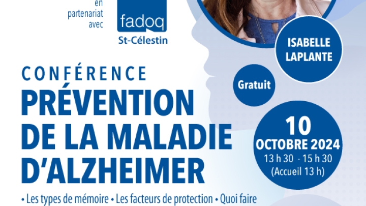 CONFÉRENCE PRÉVENTION DE LA MALADIE D'ALZHEIMER