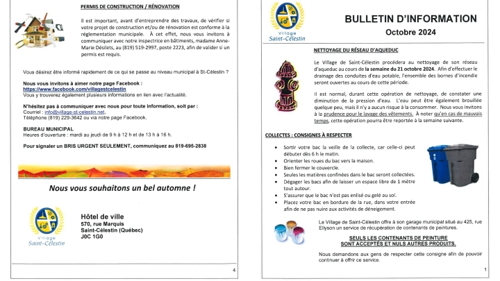 BULLETIN D'INFORMATION