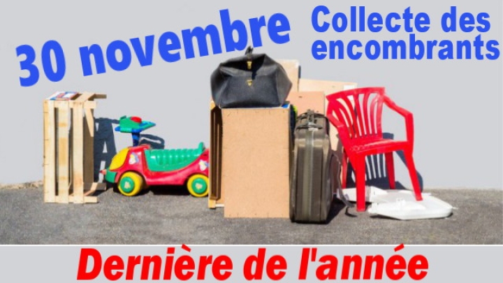 COLLECTE DES ENCOMBRANTS - 30 NOVEMBRE