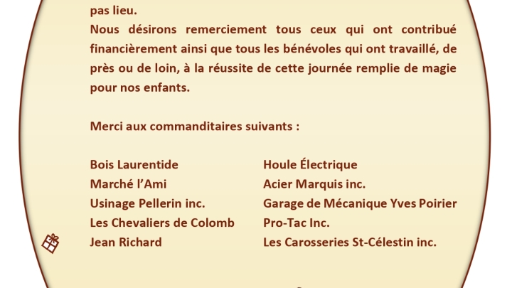 REMERCIEMENTS - NOËL DES ENFANTS 2024