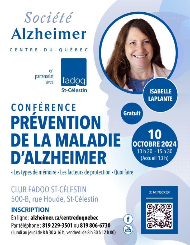 CONFÉRENCE PRÉVENTION DE LA MALADIE D'ALZHEIMER