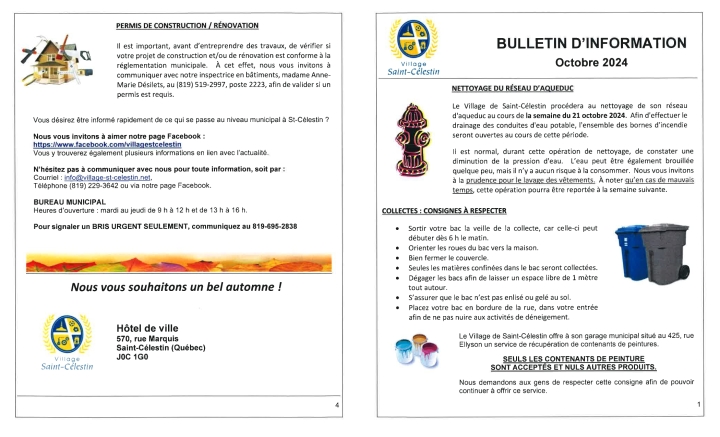 BULLETIN D'INFORMATION