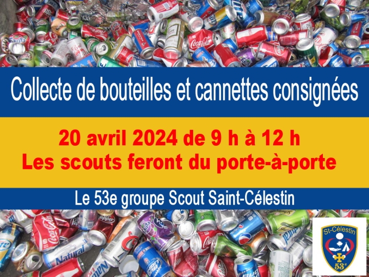 COLLECTE DE BOUTEILLES ET CANNETTES CONSIGNÉES