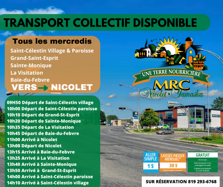 NOUVEAUX CIRCUITS EN TRANSPORT COLLECTIF OFFERTS SUR RÉSERVATION