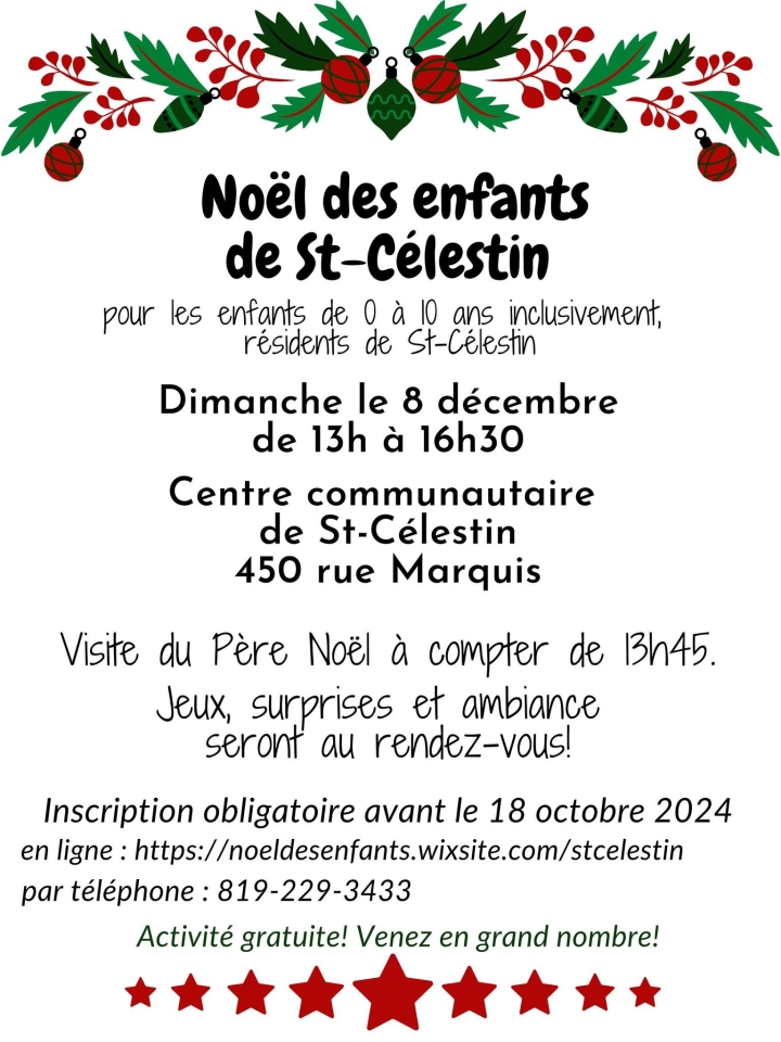 NOËL DES ENFANTS DE ST-CÉLESTIN