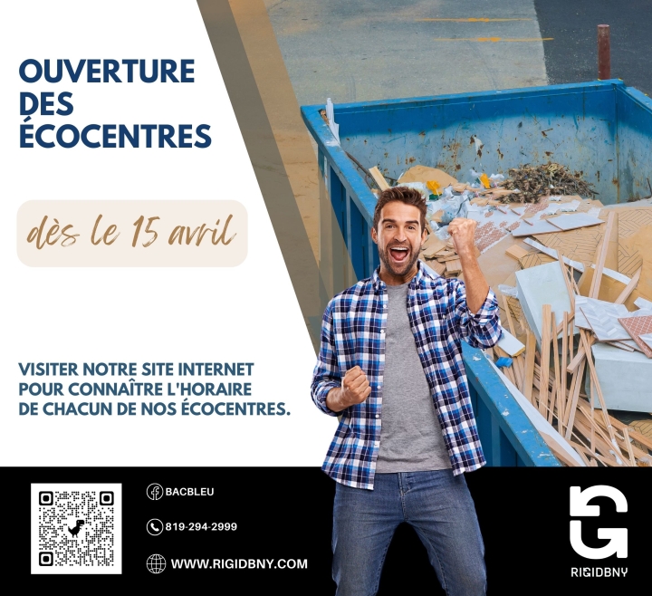 OUVERTURE DES ÉCOCENTRES DÈS LE 15 AVRIL