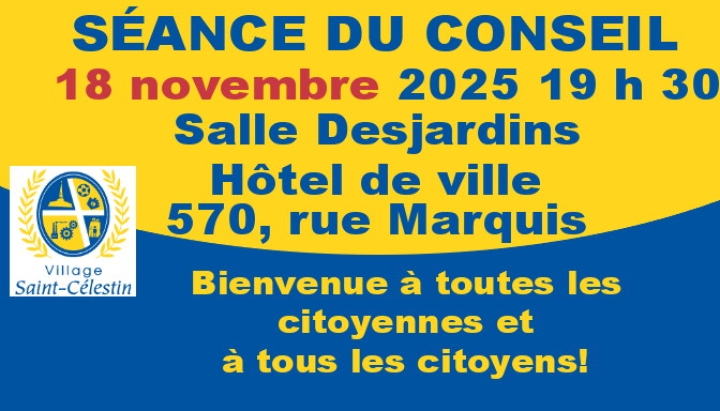 SÉANCE DU CONSEIL REPORTÉE